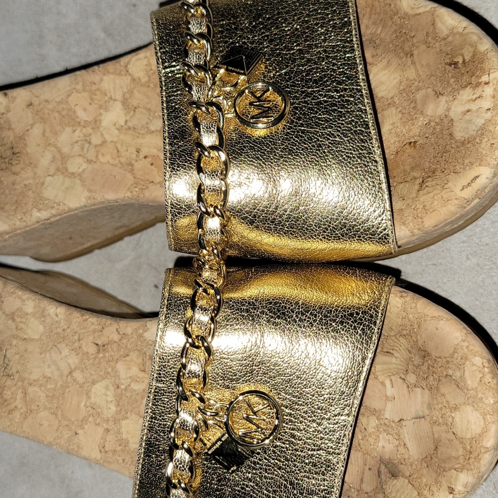 Michael Kors Gold Wedges - Size 5